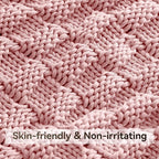 Knitted Weighted Blanket for Adult, No Beads Heavy Blanket 48” x 72'' 12lbs - Image 4