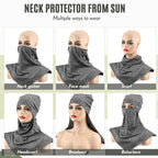 SATINIOR 3 Piece Balaclava Face Cover Sun Protection Neck Cover Summer - Image 6