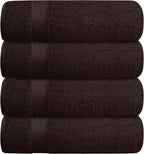 BELZZI Home Ultra Soft 4 Pack Oversized Bath Towel Set 27x54, Cotton Compact by Unknown