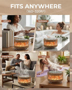 Essential Oil Diffuser with Himalayan Salt Lamp, 350ml Ultrasonic Aromatherapy - Image 7