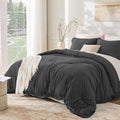 Andency Comforter King Size Bed Set Dark Grey, 3 Pieces Boho Lightweight Winter by Andency