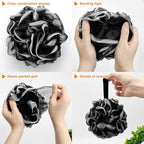 Loofah Charcoal Bath Shower Sponge Body Scrubber, 75g XL Exfoliate Mesh Pouf - Image 4
