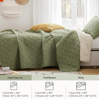 Comfort Spaces Twin Quilt Set Modern Reversible Diamond Coverlet Twin Bedding - Image 8