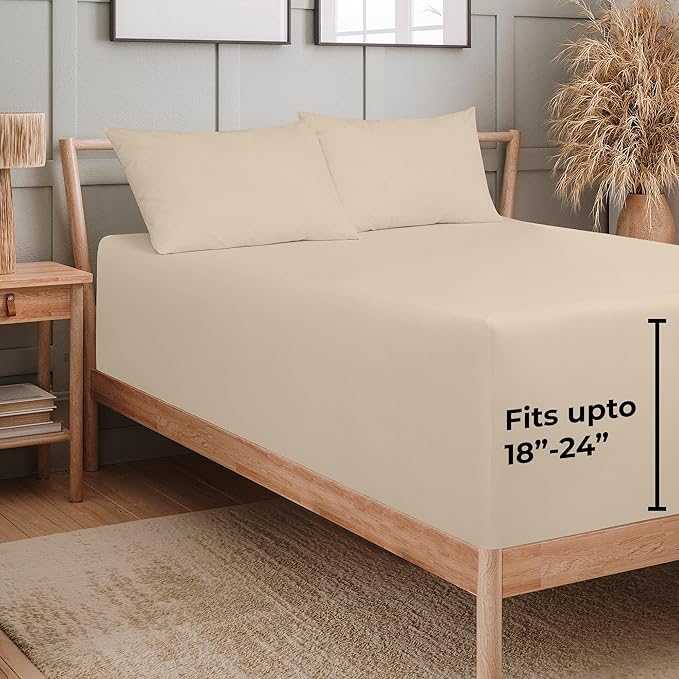 Royale Linens Extra Deep Pocket Queen Fitted Sheet Only - Image 2