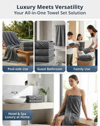 LANE LINEN 100% Cotton Bath Towels Set of 4 - Image 8