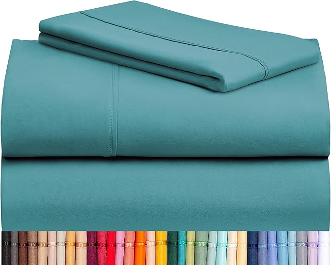 LuxClub 3 PC Sheet Twin Size Sheet Set Bed Sheets Deep Pockets 18" Eco Friendly by LuxClub
