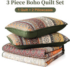 WONGS BEDDING Boho Queen Quilt Set, Fall Lightweight Bed Decor Bedspread - Image 6