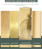 Bathroom Light Fixtures, 3-Light Brushed Gold Vanity Light, Modern Wall Sconces - Image 7
