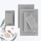 CASA COPENHAGEN Popcorn 6Pcs 100% Egyptian Cotton Large Designer Towels Gift - Image 3