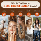 LBRO2M 1000 Thread Count Sheets 100% Egyptian Cotton Bedding Set Floral King - Image 4