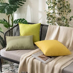 MIULEE Pack of 2 Decorative Outdoor Solid Waterproof Throw Pillow Covers Spring - Image 5