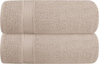 Belizzi Home Cotton 2 Pack Oversized Bath Towel Set 28x55 inches, Large Bath by Unknown