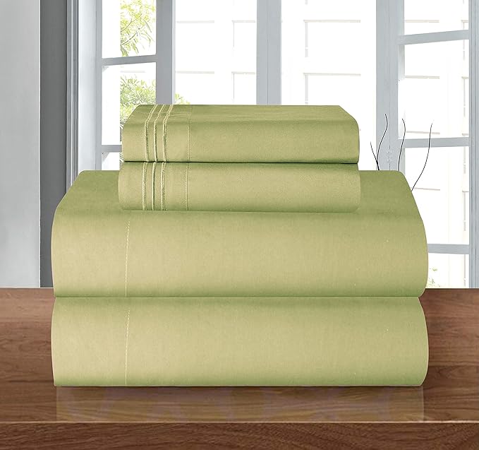 Elegant Comfort 1500 Premier Wrinkle Resistant 4 pc Sheet Set, Deep Pocket Up by ELEGANTCOMFORT