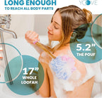 Yoove Loofah Back Scrubber w/Bamboo Charcoal Fiber Infused Bath Sponge - Image 5