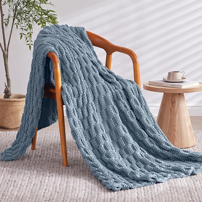 Knitted Weighted Blanket for Adult, No Beads Heavy Blanket 48” x 72'' 10lbs - Image 2