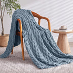 Knitted Weighted Blanket for Adult, No Beads Heavy Blanket 50” x 60'' 10lbs - Image 2