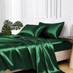 MR&HM Satin Bed Sheets, King Size Sheets Set by MRHM