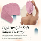 Extra Large Waffle Cotton Hair Towel Wrap - Image 5