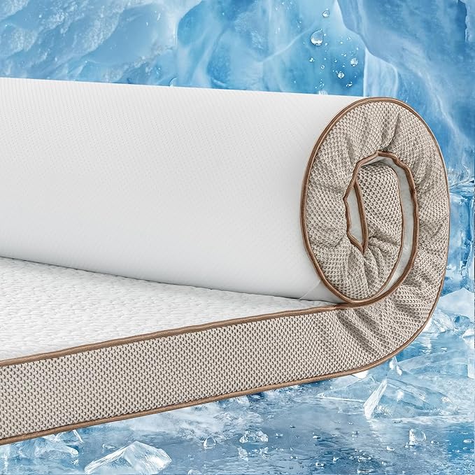 BedStory Cooling Mattress Topper Queen Size, 3 Inch Gel Infused Memory Foam by BedStory