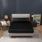 Homiest Black Satin Fitted Sheet Queen Size, Deep Pocket, Luxury & Ultra Soft - Image 8
