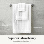 Modern Threads - Spun Loft 6-Piece 100% Combed Cotton Towel Set - Bath Towels - Image 5