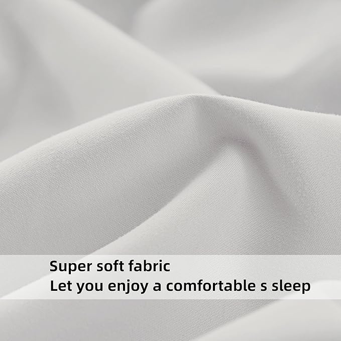 HBHLFZ Full Fitted Sheet Only, Soft Breathable Bottom Sheet - Image 4