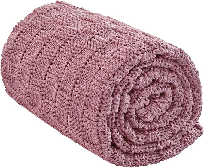 Knitted Weighted Blanket for Adult, No Beads Heavy Blanket 60” x 80'' 15lbs by Unknown