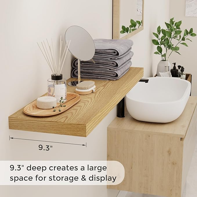 Fun Memories Floating Shelves for Wall, 36 x 9.3 Large Floating Shelf Wall - Image 4