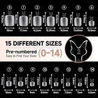 UNA GELLA Toe Nail Tips Full Cover, 15 Sizes - Image 7