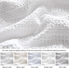 WDCOZY 100% Cotton Luxury Honeycomb Duvet Cover Set King Size - Image 4