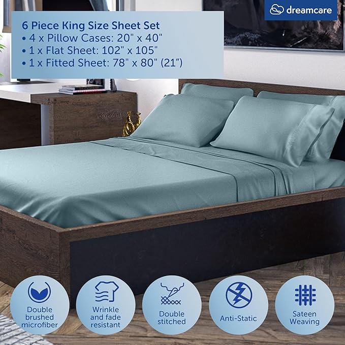 DREAMCARE King Size Sheets Set - Image 3