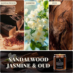 Sandalwood Jasmine Scented Candle - Image 3