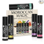 Moroccan Magic Organic Lip Balm 5 Piece Variety Pack Gift Set | Ultra-Hydrating by MoroccanMagic