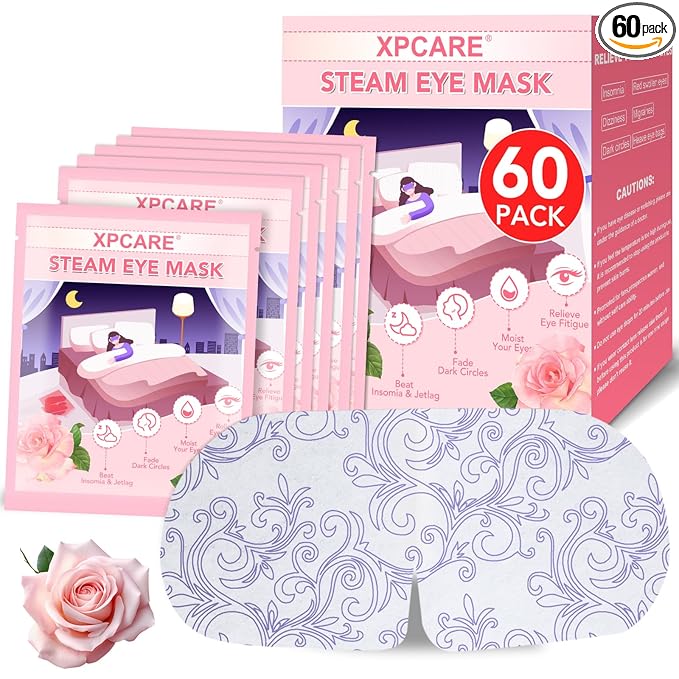 XPCARE 60 Pack Steam Eye Masks for Dry Eyes, SPA Warm Sleep Eye Mask, by XPCARE