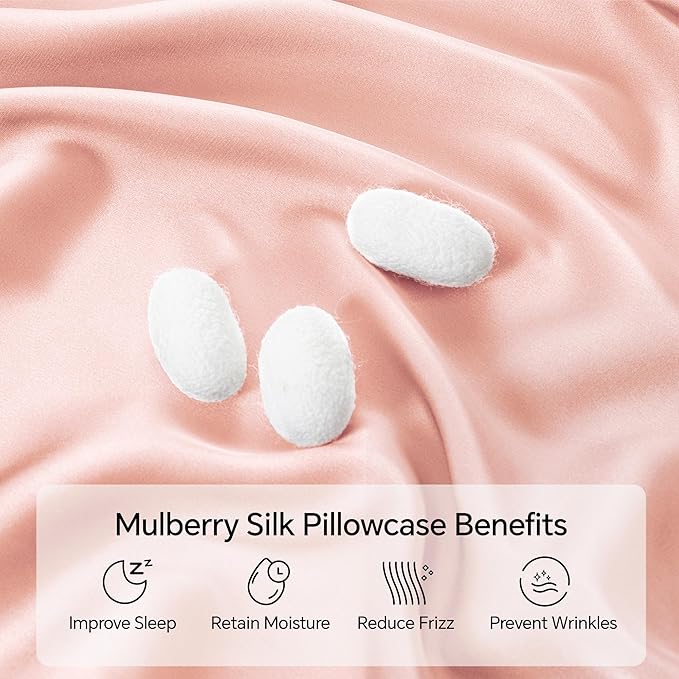 INFIIXSO Mulberry Silk Pillow Cases King Size Set of 2, Silk Pillowcase - Image 2