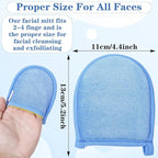 4 PCS Exfoliating Gloves, Exfoliating Facial Scrubber Mitt Facial Scrub Mitts - Image 2