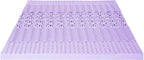 Mellow 3 Inch 5-Zone Memory Foam Mattress Topper, Soothing Lavender Infusion - Image 5