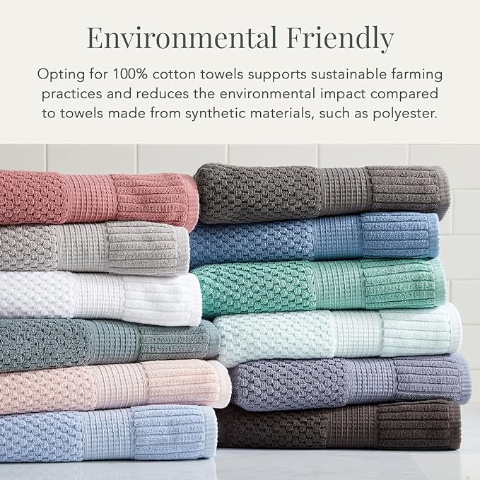 NY Loft 100% Cotton 4 Pack Bath Towels, Dark Grey, OEKO-TEX Certified, Machine - Image 6