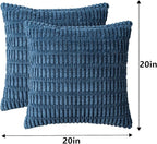Aegero Pack of 2 Corduroy Decorative Throw Pillow Covers 20x20 InchSoft Boho - Image 7