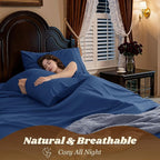 LBRO2M 100% Cotton Sheets Set Deep Pocket 19", 1000 Thread Count King Size 4 - Image 5