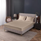 Homiest Taupe Satin Fitted Sheet - Image 9