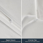 Wake In Cloud - Cotton Duvet Cover Set, Queen Size, 100% Washed Cotton - Image 7