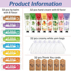 AZEN 32 Sets Bulk Gifts, Hand Cream and Lip Balm Bulk Set - Image 2