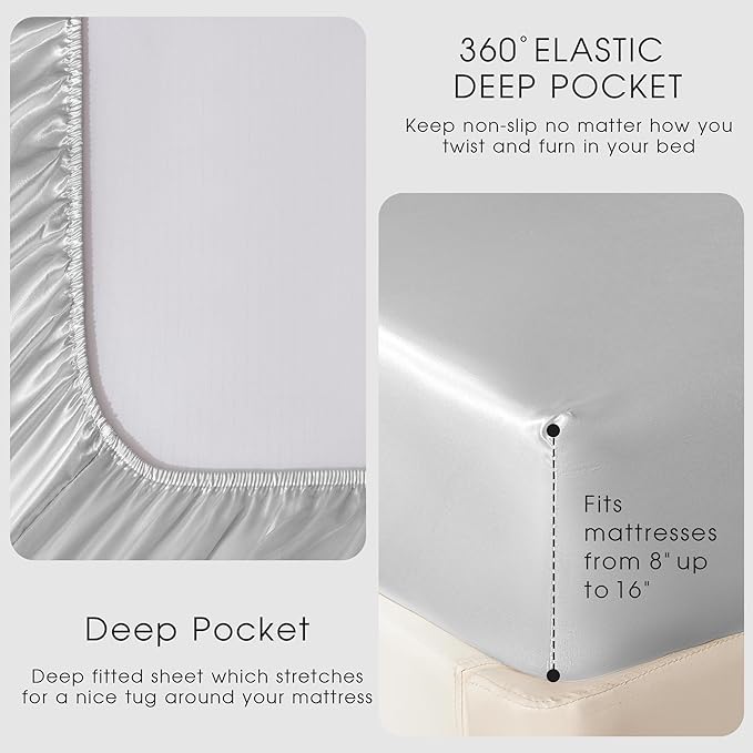 FreshCulture Satin Sheets Full Size - Image 4