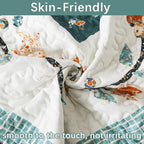 BEDIFANY Cotton King Size Quilt Sets, Lightweight King Quilt Bedding Set Garden - Image 6