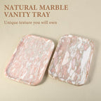 Karibiber Marble Vanity Tray, Marble Bathroom Tray Countertop, Decorative Tray - Image 2