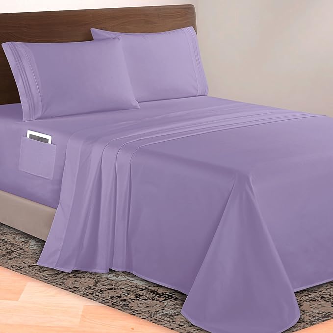 Elegant Comfort Luxurious 1500 Premium Hotel Quality Microfiber 4-Piece Sheet by ELEGANTCOMFORT