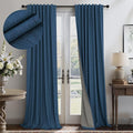 Pitalk Navy Blue Blackout Curtains by Pitalk