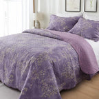 GOONE Queen Quilt Set 90"x90", Lightweight Washed Coverlet, Reversible Spring & - Image 7