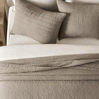 EVERGRACEHOME 100% Cotton Modern Lines Quilt Set King Size, Pre-Washed Soft - Image 3